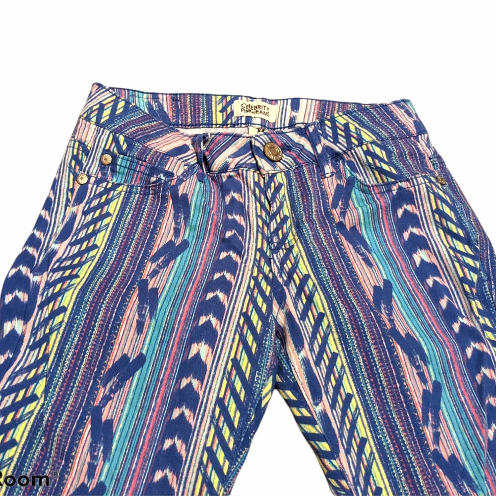 Celebrity pink printed skinny jeans size 0 - Picture 4 of 12